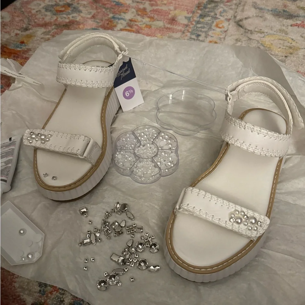 Custom Bridal Platform Sandal -Dolce Vita knock off - Picture 5 of 6